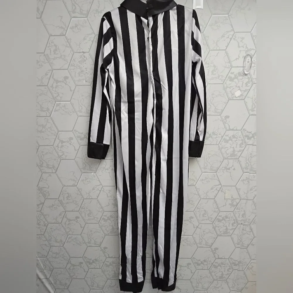 New Unisex Kid's boy / girl Beetlejuice Stripe Jumpsuit Halloween Costume